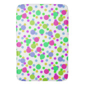Naadloze abstracte cirkels met leuke confetti stip badmat (Voorkant Verticaal)