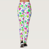 Naadloze abstracte cirkels met leuke confetti stip leggings (Achterkant)