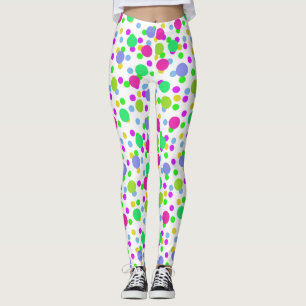 Naadloze abstracte cirkels met leuke confetti stip leggings