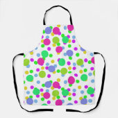 Naadloze abstracte cirkels met leuke confetti stip schort (Voorkant)