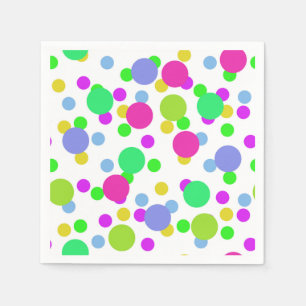 Naadloze abstracte cirkels met leuke confetti stip servet