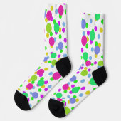 Naadloze abstracte cirkels met leuke confetti stip sokken (Links)