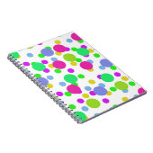 Naadloze abstracte cirkels rond stippen confetti b notitieboek (Rechterzijde)