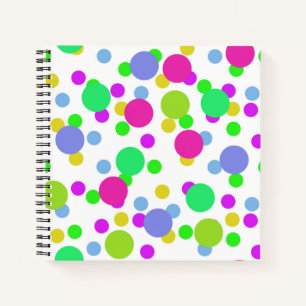 Naadloze abstracte cirkels rond stippen confetti b notitieboek