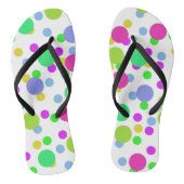 Naadloze abstracte cirkels rond stippen confetti b teenslippers (Voetbed)