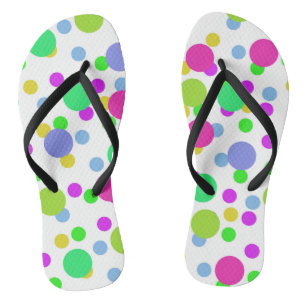 Naadloze abstracte cirkels rond stippen confetti b teenslippers