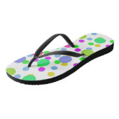 Naadloze abstracte cirkels rond stippen confetti b teenslippers (Schuin)