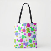 Naadloze abstracte cirkels rond stippen confetti b tote bag (Voorkant)
