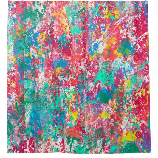 naadloze abstracte digitale illustratiefabric desi douchegordijn (Voorkant)