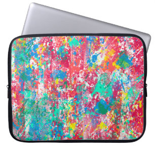 naadloze abstracte digitale illustratiefabric desi laptop sleeve
