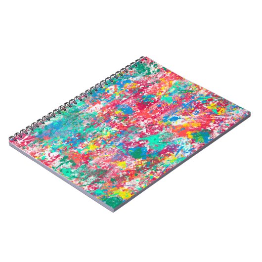 naadloze abstracte digitale illustratiefabric desi notitieboek (Linkerzijde)