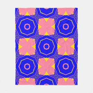 Naadloze abstracte geometrische florale patronabst fleece deken