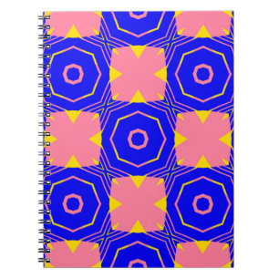 Naadloze abstracte geometrische florale patronabst notitieboek