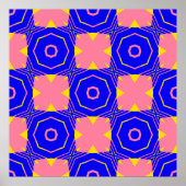 Naadloze abstracte geometrische florale patronabst poster (Voorkant)