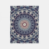 Naadloze abstracte geometrische ronde cirkel manda fleece deken (Voorkant)