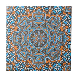 Naadloze abstracte geometrische ronde cirkel manda tegeltje