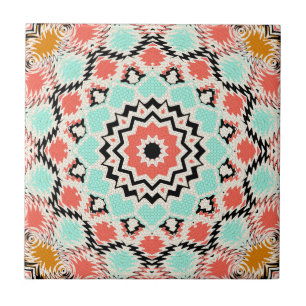 Naadloze abstracte geometrische ronde cirkel manda tegeltje