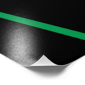 Naadloze Abstracte groene en witte lijnen op zwart Foto Afdruk (Hoek)