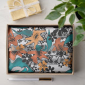 Naadloze abstracte, heldere cartoon schattige bloe tissuepapier (Geschenk)
