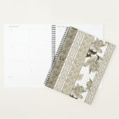 Naadloze abstracte kant retro  beige rozen f planner (Display)