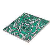 Naadloze abstracte kant romantische retro  groet tegeltje (Zijkant)