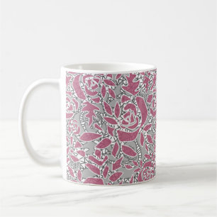 Naadloze abstracte kant romantische retro vintage  koffiemok