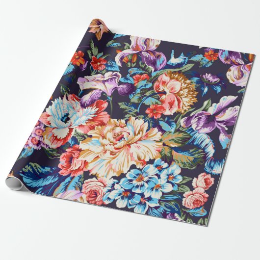 Naadloze abstracte kleurrijke waterverf di cadeaupapier (Uitgerold)