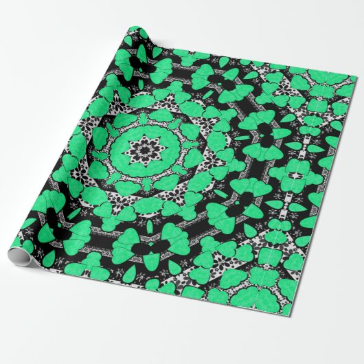 Naadloze abstracte mandala harst heldere orna cadeaupapier (Uitgerold)