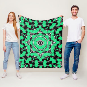 Naadloze abstracte mandala harst heldere orna fleece deken