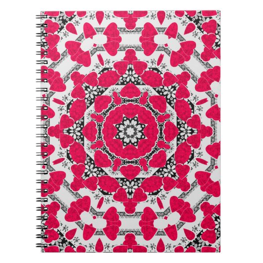 Naadloze abstracte mandala harst heldere orna notitieboek (Voorkant)