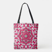 Naadloze abstracte mandala harst heldere orna tote bag (Achterkant)