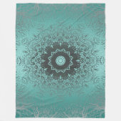 Naadloze abstracte mandala ronde cirkel kaleidosco fleece deken (Voorkant)
