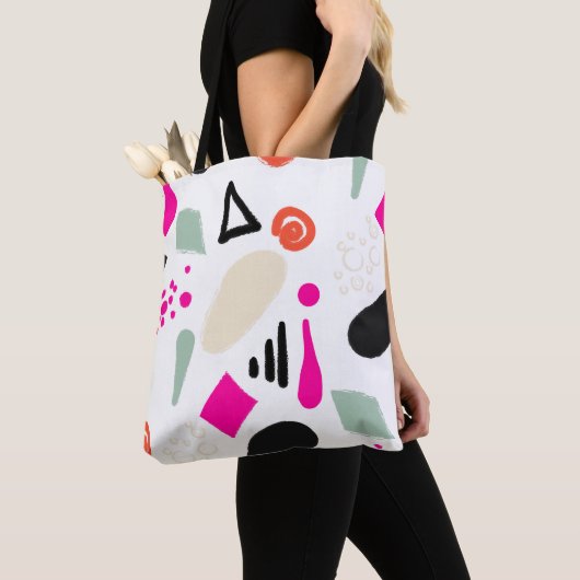 Naadloze abstracte moderne cirkels maken stippen g tote bag (Dichtbij)