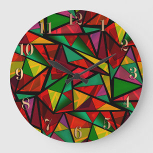 Naadloze abstracte moderne geometrische vormen grote klok