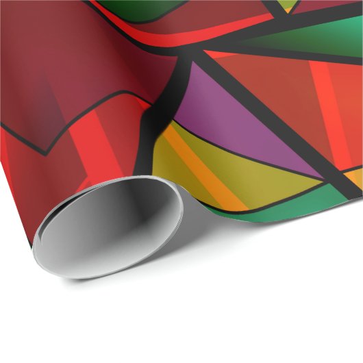 Naadloze abstracte moderne geometrische vormen tri cadeaupapier (Rol Hoek)