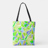Naadloze abstracte moderne geometrische vormen tri tote bag (Achterkant)