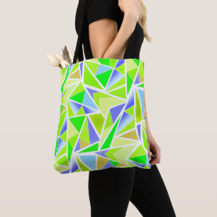 Naadloze abstracte moderne geometrische vormen tri tote bag