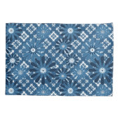 Naadloze abstracte moderne geruite plaid bloemenbl kussensloop (Achterkant)