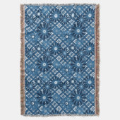 Naadloze abstracte moderne gevarieerde florale bl deken (Voorkant Verticaal)