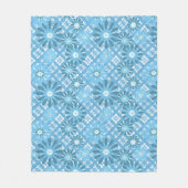 Naadloze abstracte moderne gevarieerde florale bl fleece deken (Voorkant)