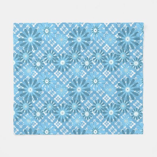 Naadloze abstracte moderne gevarieerde florale bl fleece deken (Voorkant (Horizontaal))