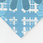 Naadloze abstracte moderne gevarieerde florale bl fleece deken (Hoek)