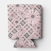 Naadloze abstracte moderne gevarieerde florale pi blikjeskoeler (Achterkant)