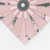 Naadloze abstracte moderne gevarieerde florale pi fleece deken (Hoek)