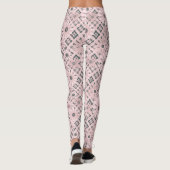 Naadloze abstracte moderne gevarieerde florale pi leggings (Achterkant)
