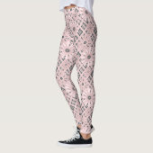 Naadloze abstracte moderne gevarieerde florale pi leggings (Links)