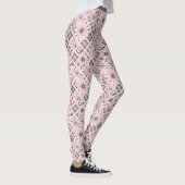 Naadloze abstracte moderne gevarieerde florale pi leggings (Rechts)