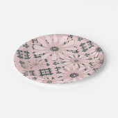 Naadloze abstracte moderne gevarieerde florale pi papieren bordje (Gekanteld)