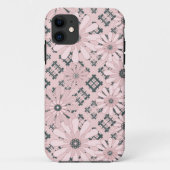 Naadloze abstracte moderne gevarieerde vlechtbloem Case-Mate iPhone case (Achterkant)