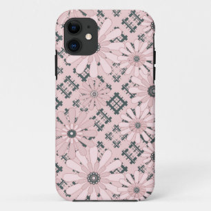 Naadloze abstracte moderne gevarieerde vlechtbloem Case-Mate iPhone case